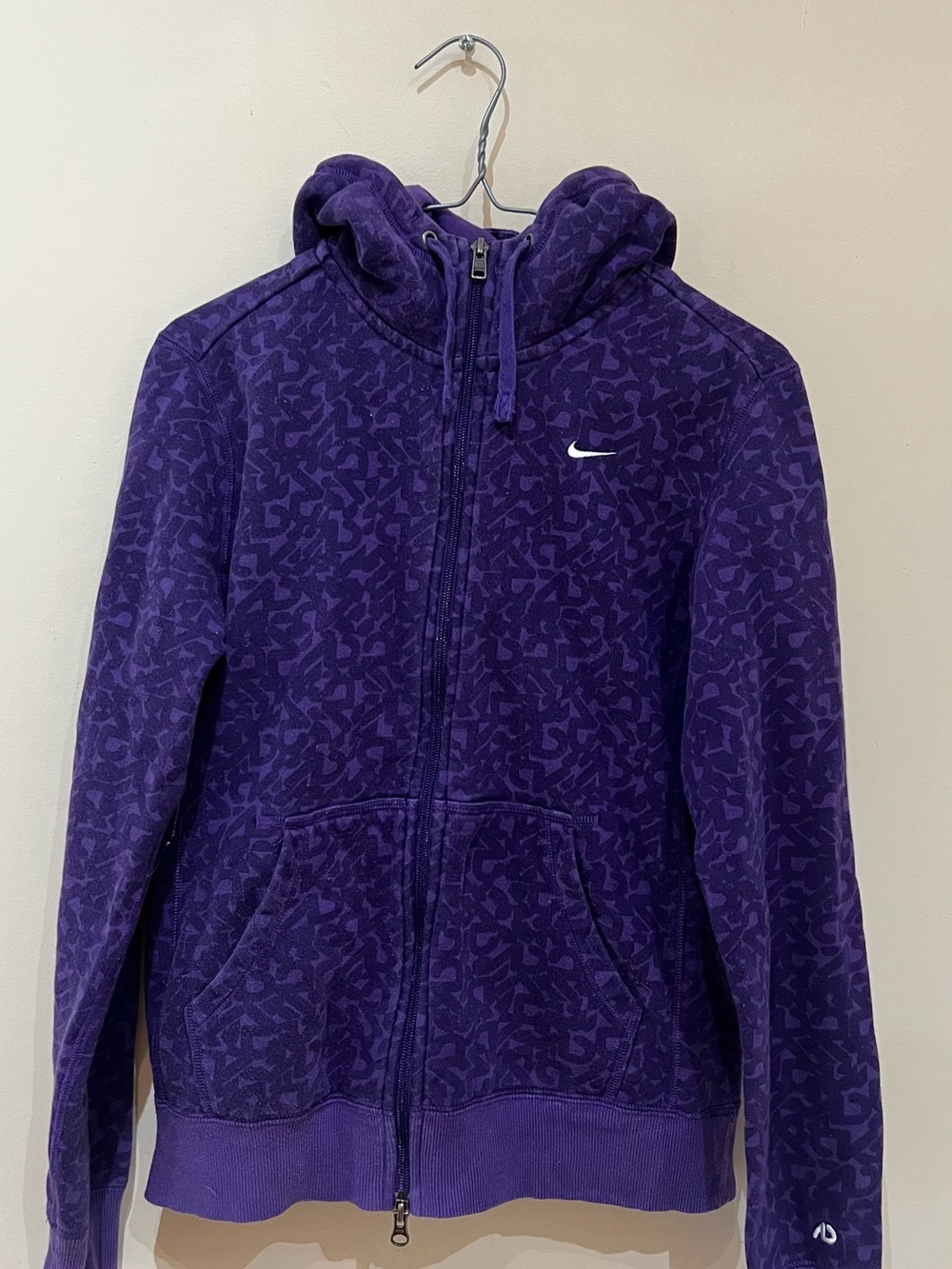 Nike Kids Purple Patterned Full-Zip Hoodie